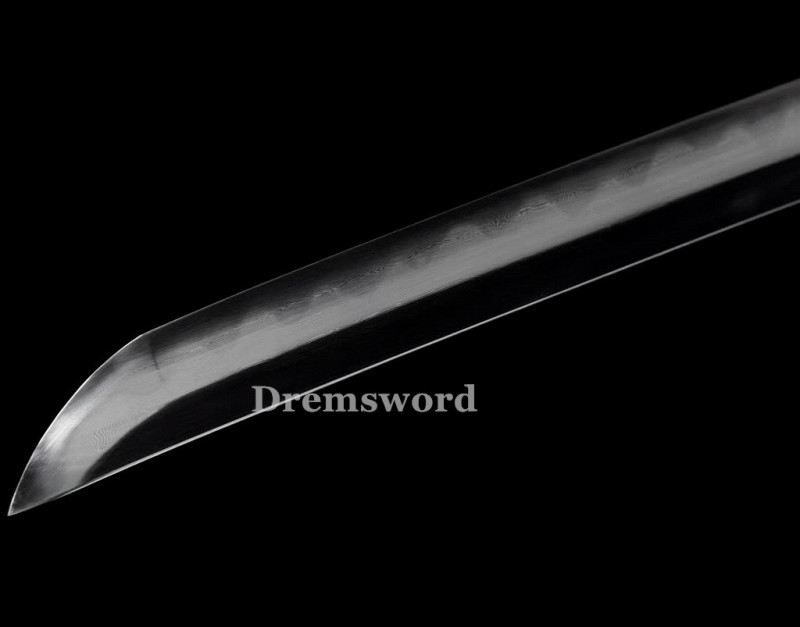 Handmade damascus folded steel  japanese samurai katana battle ready  real sharp sword  DremV2108.