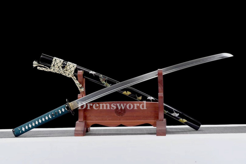 Handmade Clay tempered T10 Steel Japanese Samurai katana Sword  full tang battle ready sharp Real hamon DremV4167