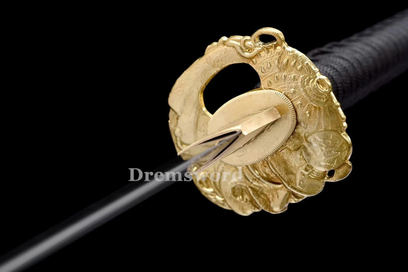 Handmade Clay tempered T10 Steel Japanese Samurai katana Sword  full tang battle ready sharp Real hamon DremV4166