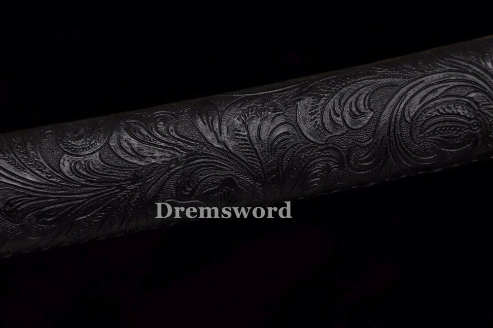 Handmade damascus folded steel  japanese samurai katana shirasaya battle ready  real sharp sword  Drem3127.