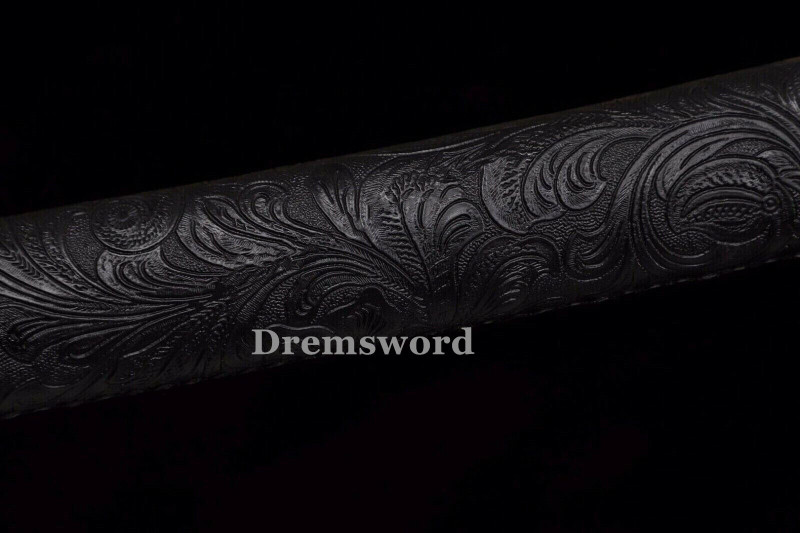 Handmade damascus folded steel  japanese samurai katana shirasaya battle ready  real sharp sword  Drem3127.