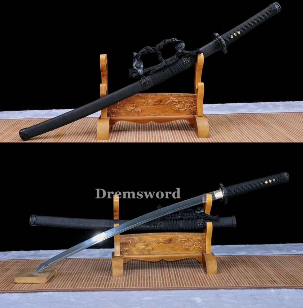 Handmade damascus folded steel  japanese samurai katana battle ready  real sharp sword  Drem3129.