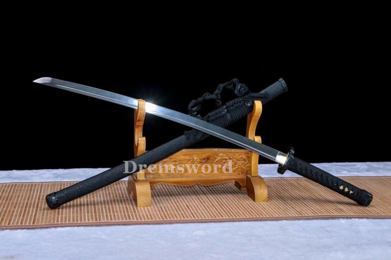Handmade damascus folded steel  japanese samurai katana battle ready  real sharp sword  Drem3129.