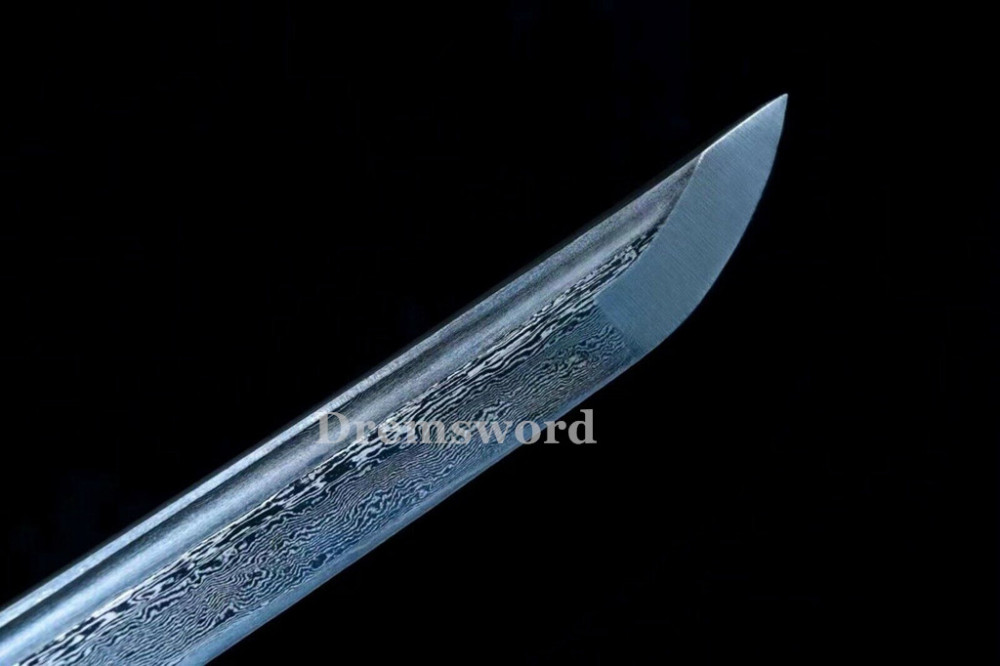 Handmade damascus folded steel  japanese samurai katana battle ready  real sharp sword  Drem3129.