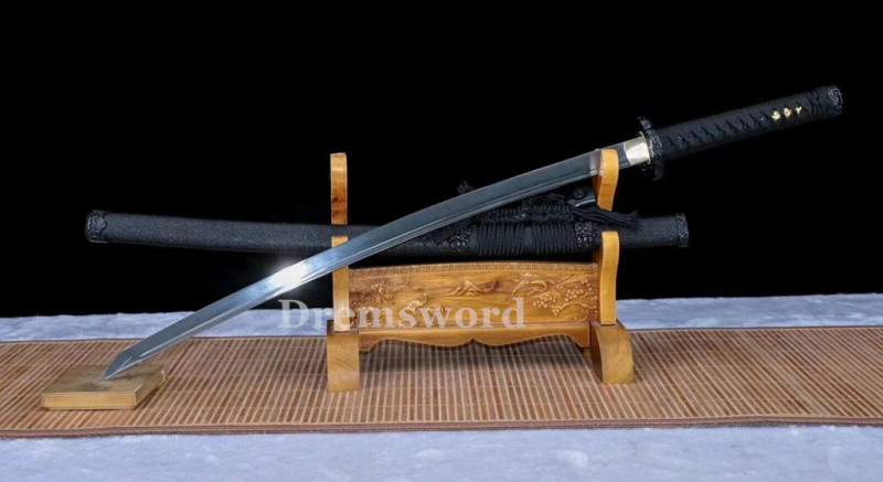 Handmade damascus folded steel  japanese samurai katana battle ready  real sharp sword  Drem3129.