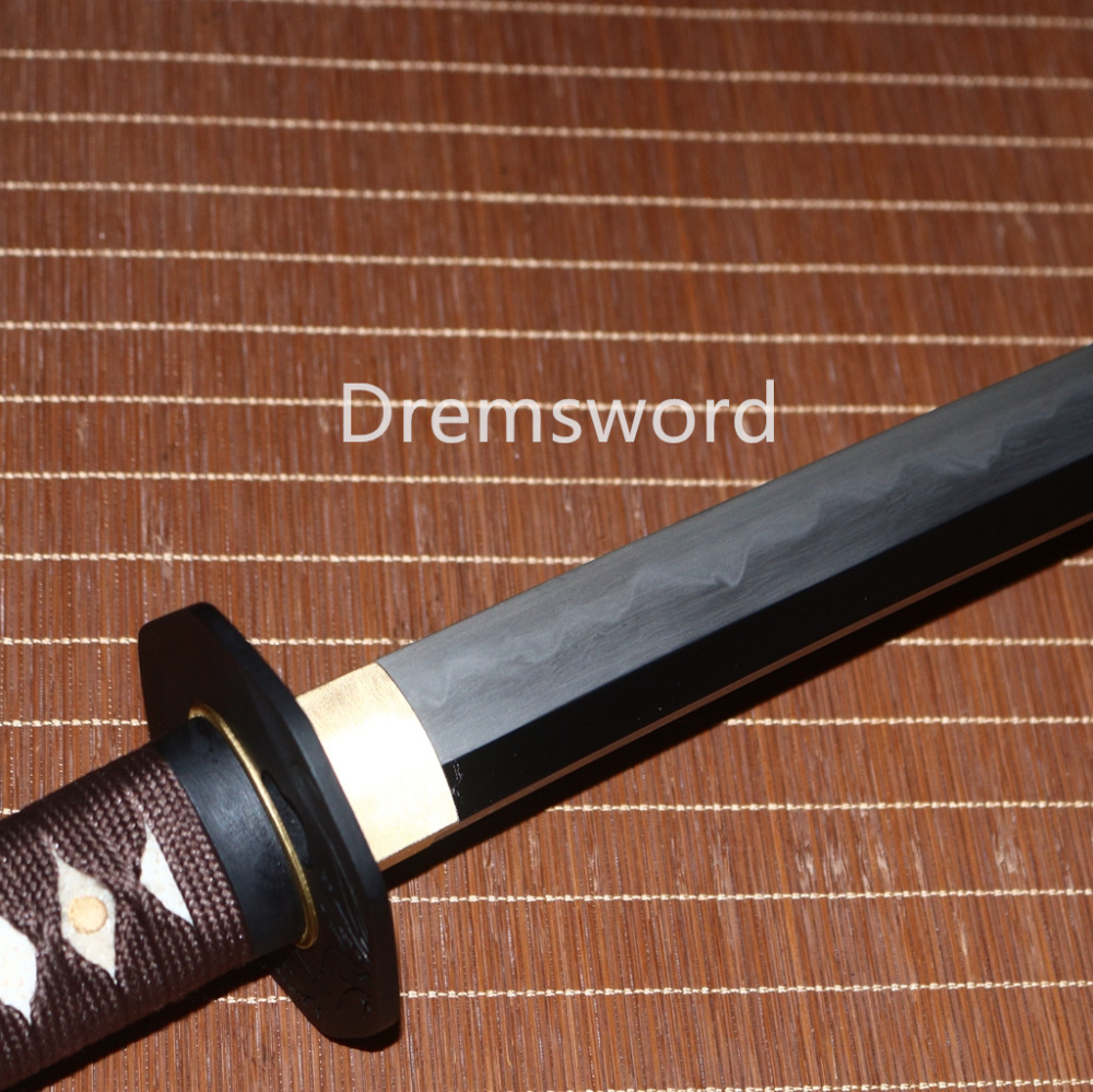 Hadori-polishing Clay tempered T10 Steel Japanese Samurai katana Sword  full tang battle ready sharp Real hamon Drem6243