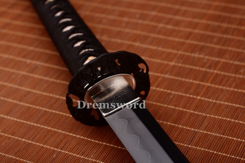 Hadori-polishing Clay tempered T10 Steel Japanese Samurai katana Sword  full tang battle ready sharp Real hamon Drem6244