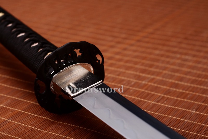 Hadori-polishing Clay tempered T10 Steel Japanese Samurai katana Sword  full tang battle ready sharp Real hamon Drem6244