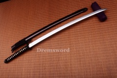 Hadori-polishing Clay tempered T10 Steel black with red sword Japanese Samurai katana Sword full tang battle ready sharp Shinogi-Zukuri Real hamon