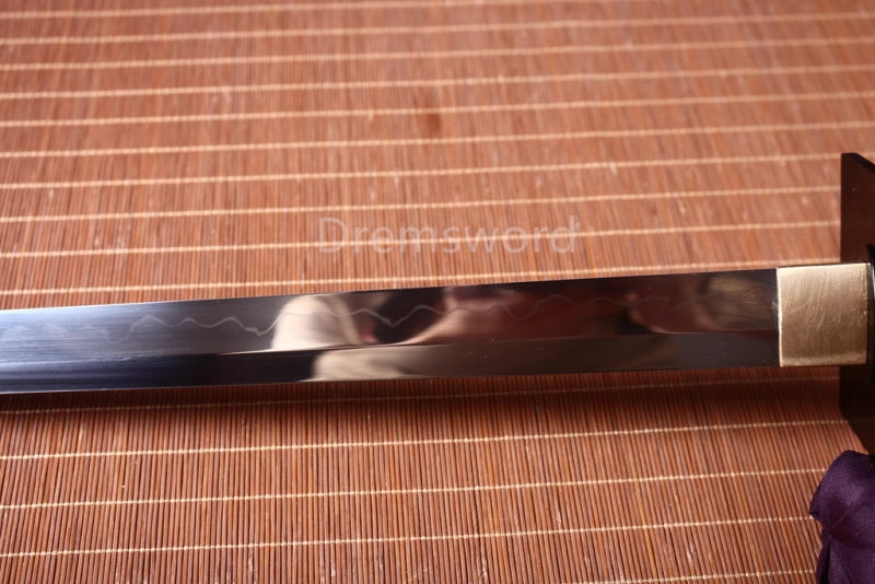 Handmade Clay tempered T10 Steel Japanese Samurai ninja Sword  full tang battle ready sharp Real hamon Drem6250.