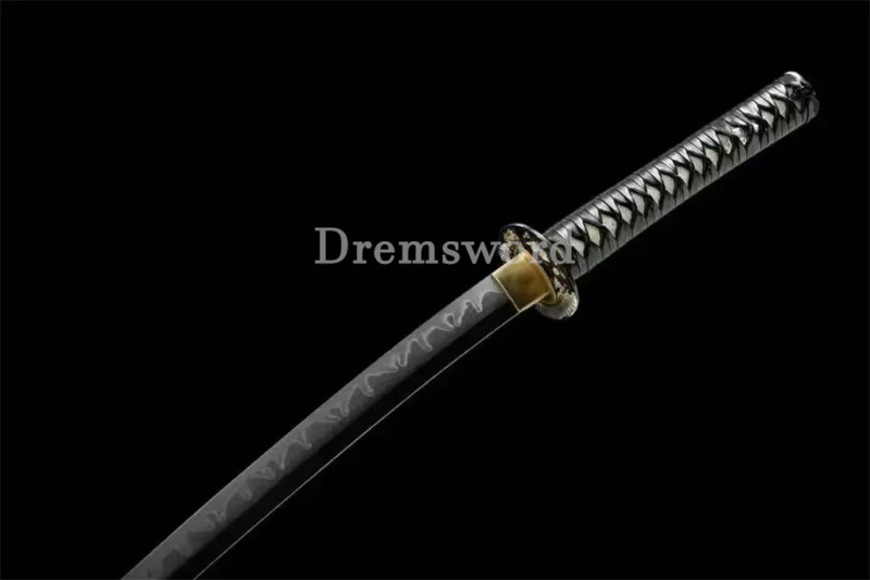 Hadori-polishing T10 Steel Clay tempered Japanese Samurai katana Sword  full tang battle ready sharp Real Hamon