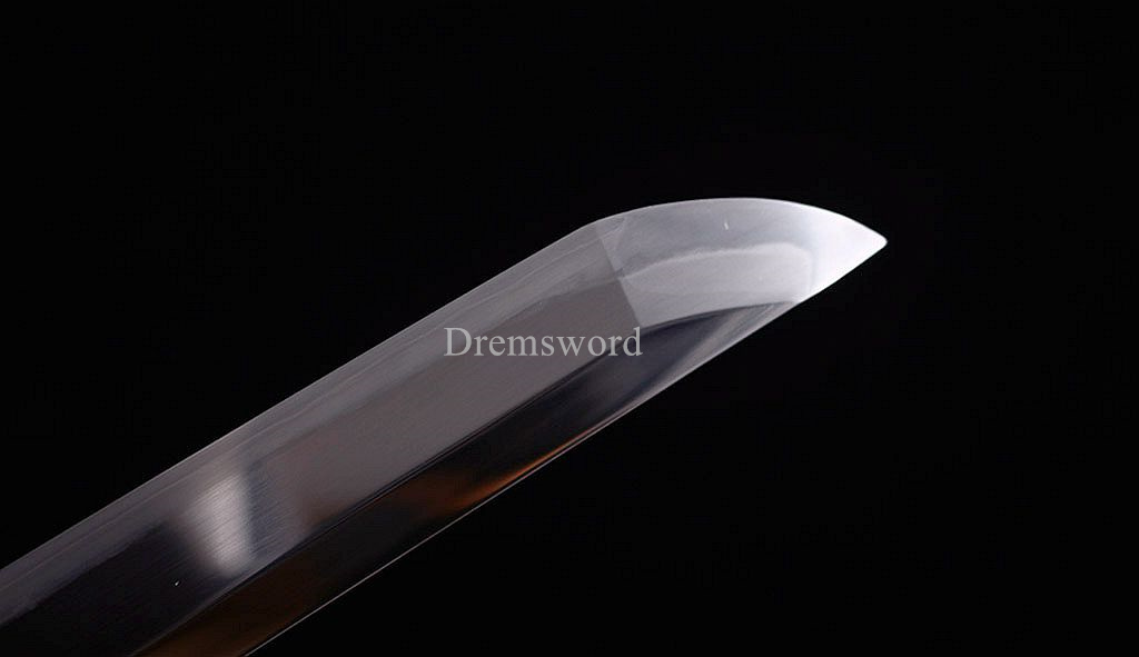Handmade L6 Clay tempered steel Katana Japanese Samurai Sword Battle Ready Sharp Shinogi-Zukuri Black
