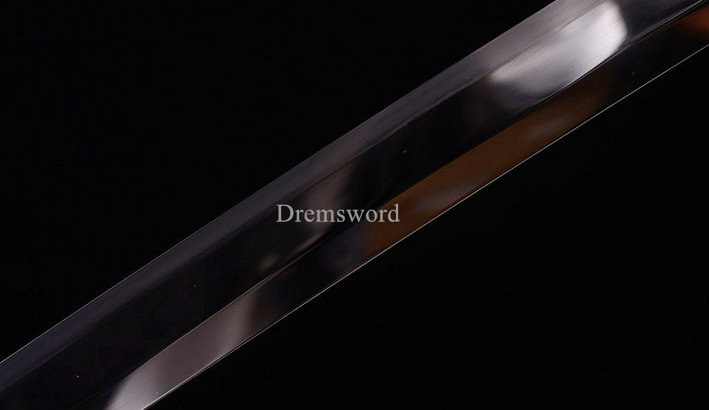 Handmade L6 Clay tempered steel Katana Japanese Samurai Sword Battle Ready Sharp Shinogi-Zukuri Black