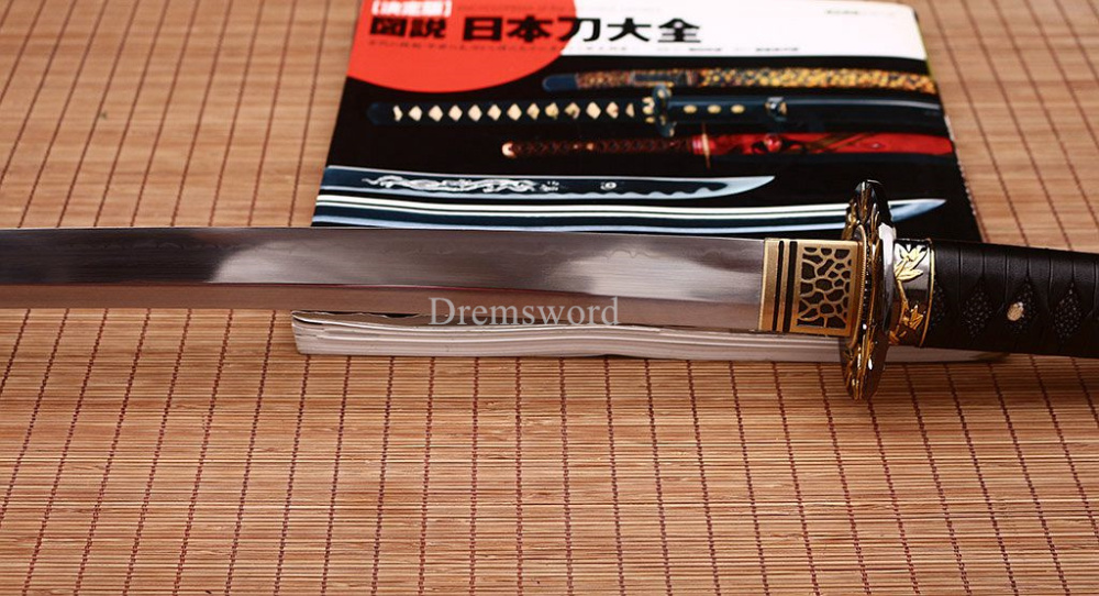 Handmade L6 Clay tempered steel Katana Japanese Samurai Sword Battle Ready New SHINOGI-ZUKURI Red