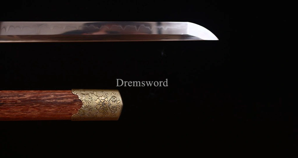 L6 Clay tempered Chokutō Straight Katana Japanese Samurai Sword ...