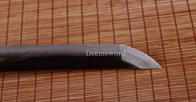 T10 Steel Clay Tempered Choji Hamon Blade Japanese Tachi Smurai Sword Real Sharp Shinogi Zukuri Full Tang Black.