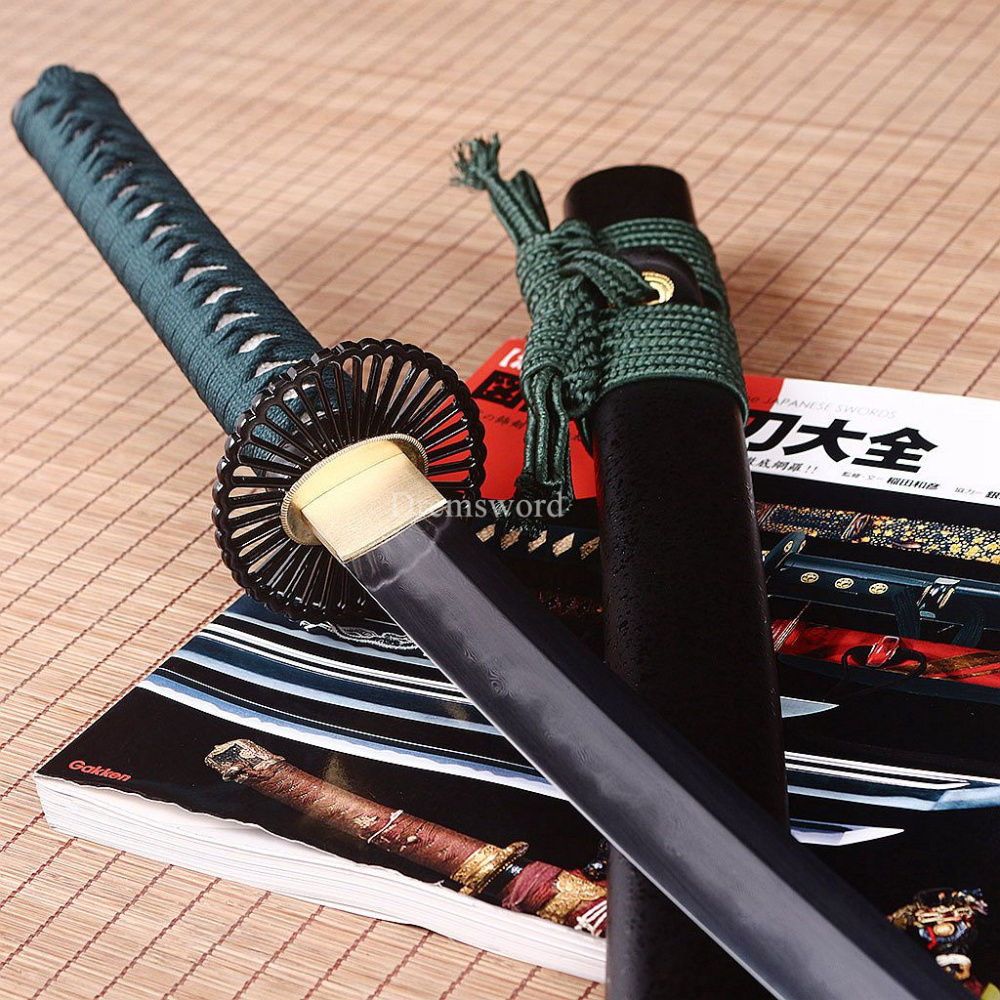 Kobuse Clay Tempered Folded Steel Japanese Samurai Katana Sword Battle Ready New SHINOGI-ZUKURI Balck