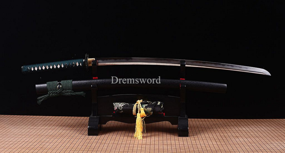 Kobuse Clay Tempered Folded Steel Japanese Samurai Katana Sword Battle Ready New SHINOGI-ZUKURI Balck