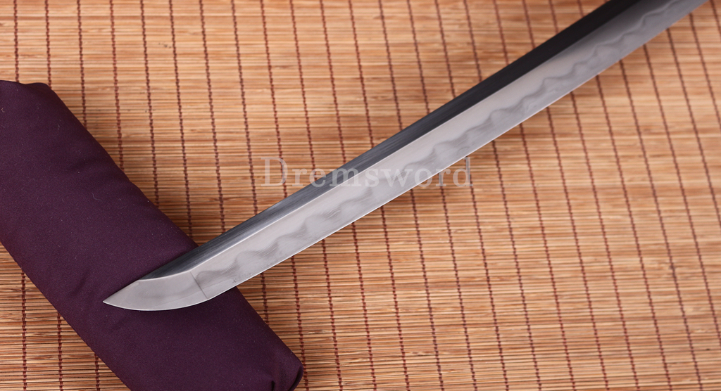 Honsanmai Clay Tempered Katana Japanese Samurai Sword Hadori Polishing Hamon Shinogi-Zukuri Yellow