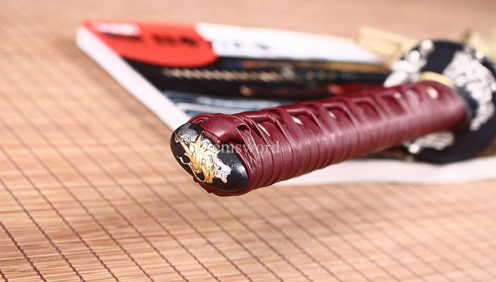 Handmade Folded Steel Clay Tempered Katana Japanese Samurai Sword Battle Ready Shinogi-Zukuri Black