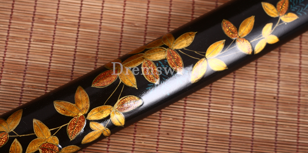 Honsanmai Clay Tempered Katana Japanese Samurai Sword Hadori Polishing Hamon Shinogi-Zukuri Yellow