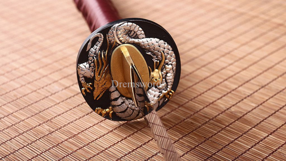 Handmade Folded Steel Clay Tempered Katana Japanese Samurai Sword Battle Ready Shinogi-Zukuri Black