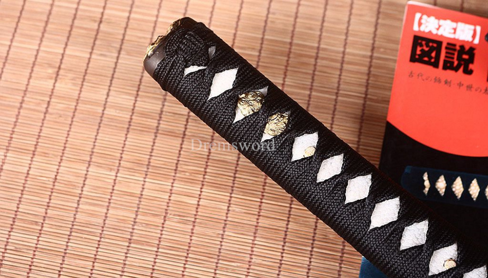 T10 Steel Clay Tempered Wakizashi Japanese Samurai Battle Sword Real Hamon Black SHINOGI-ZUKURI Full Tang .