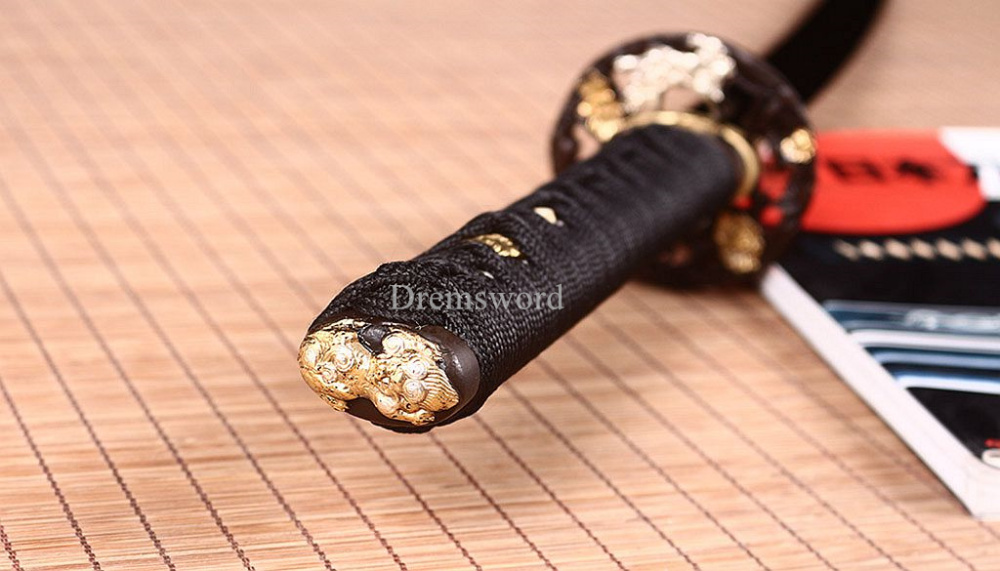 T10 Steel Clay Tempered Wakizashi Japanese Samurai Battle Sword Real Hamon Black SHINOGI-ZUKURI Full Tang .
