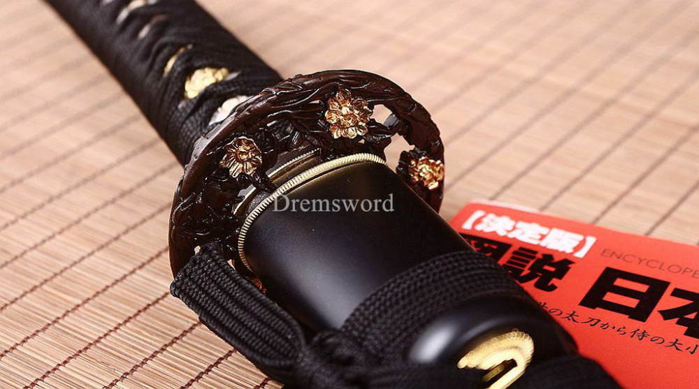 T10 Steel Clay Tempered Wakizashi Japanese Samurai Battle Sword Real Hamon Black SHINOGI-ZUKURI Full Tang .
