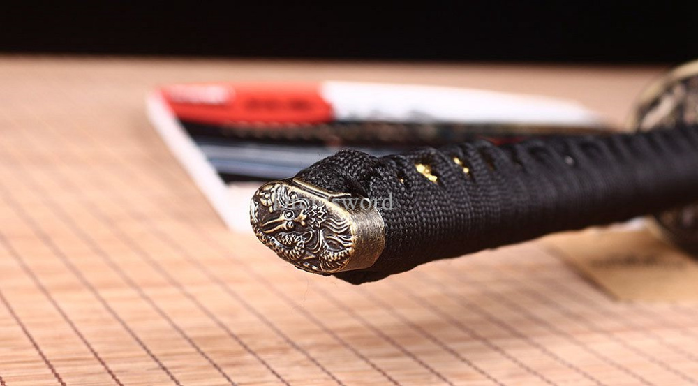 Handmade T10 Steel ClayTempered Katana Japanese Samurai Sword Sharp Battle Ready Shinogi Zukuri Full Tang  Sharp Black.