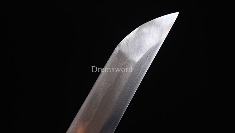 T10 Steel Clay Tempered Hada Polishing Tachi Japanese Samurai Sword Choji Hamon Shinogi Zukuri Full Tang  Sharp Red.
