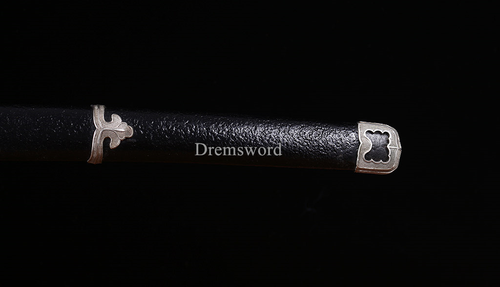 T10 Steel Clay Tempered Choji Hamon Blade Japanese Tachi Smurai Sword Real Sharp Shinogi Zukuri Full Tang Black.