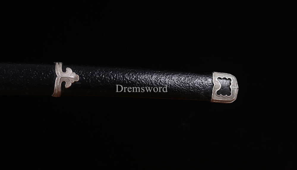 T10 Steel Clay Tempered Choji Hamon Blade Japanese Tachi Smurai Sword Real Sharp Shinogi Zukuri Full Tang Black.