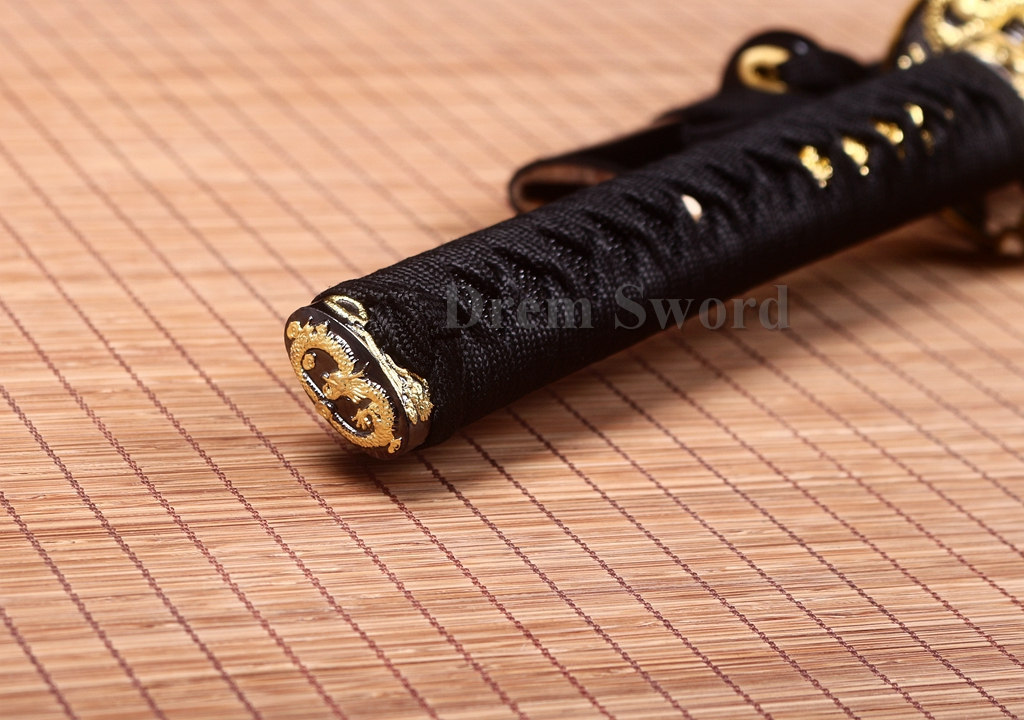 HANDMADE JAPANESE SAMURAI kATANA SWORD 9260 SPRING STEEL FULL TANG BATTLE SHARP Shinogi-Zukuri Black