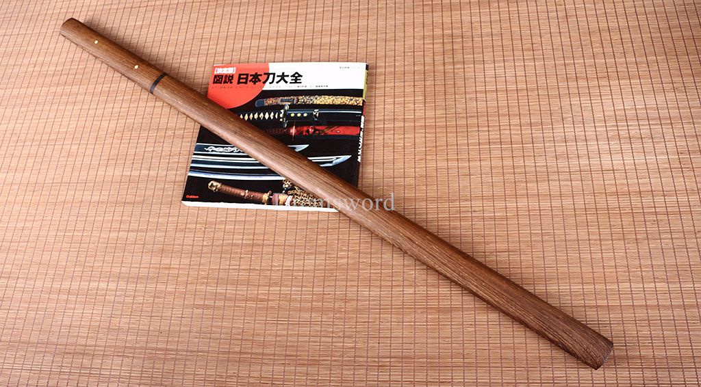 Handmade 9260 Spring Steel Wakizashi Japanese Samurai Real Sword Rosewood Saya Kiriha-Zukuri Brown
