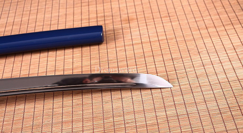 Handmade 9260 Spring Steel Wakizashi Japanese Samurai Sword Sharp Battle Ready Shinogi-Zukuri Blue