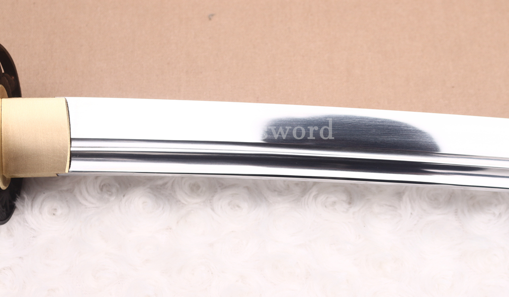 41" 1095 High Carbon Steel Katana Japanese Samurai Functional Battle Sword UNOKUBI-ZUKURI Black and Brown