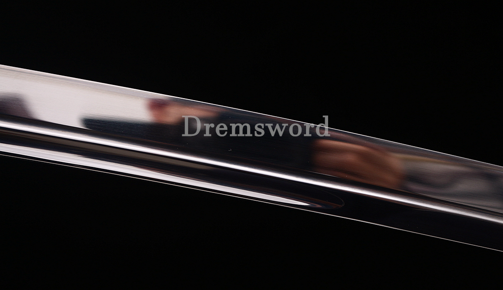 41" 1095 High Carbon Steel Katana Japanese Samurai Functional Battle Sword UNOKUBI-ZUKURI Black and Brown