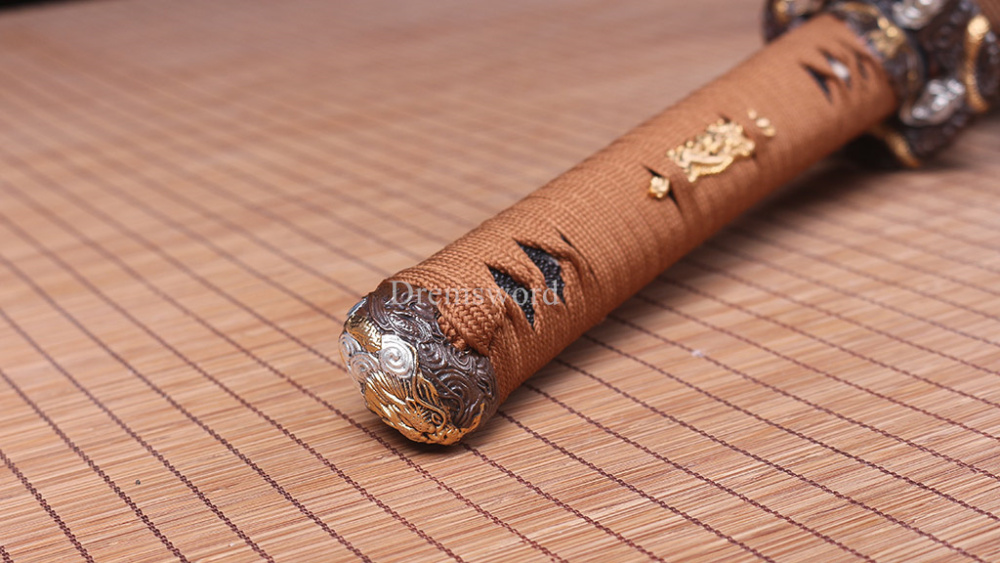 Handmade 1095 High Carbon Steel Blade Katana Japanese Samurai Sword Ox Horn Saya SHINOGI-ZUKURI Black