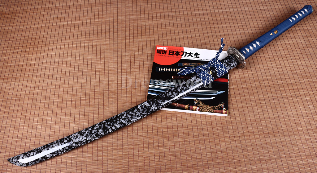 Hand Forge T10 Steel Clay Tempered Naginata Japanese Samurai Battle Sword Sharp Shinogi Zukuri Full Tang Blue