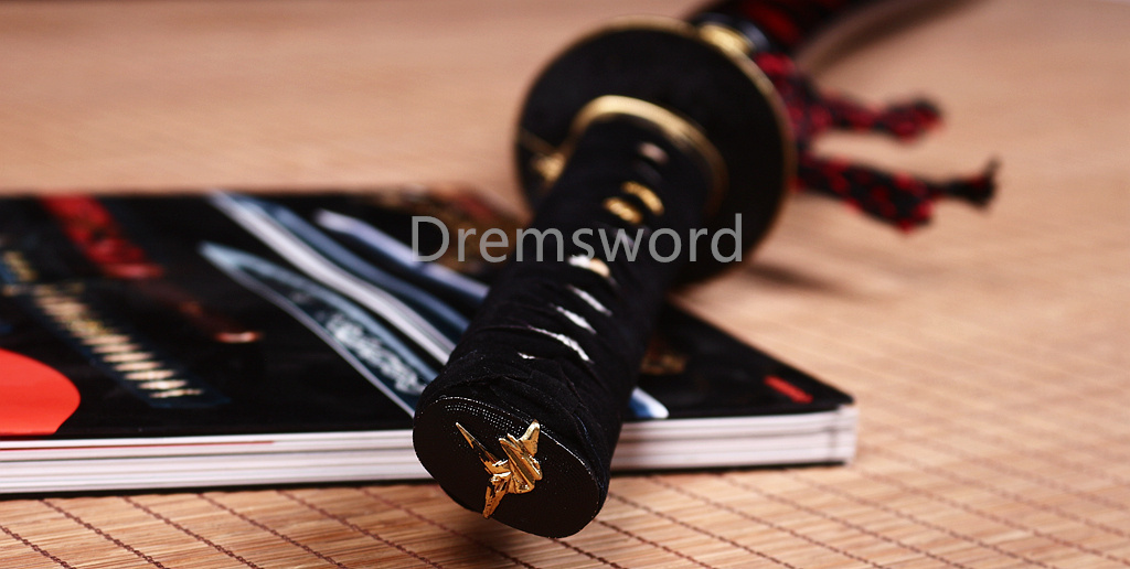 T10 Steel Clay Tempered Hitatsura Katana Japanese Samurai Sword Battle Ready Shinogi Zukuri Full Tang Black