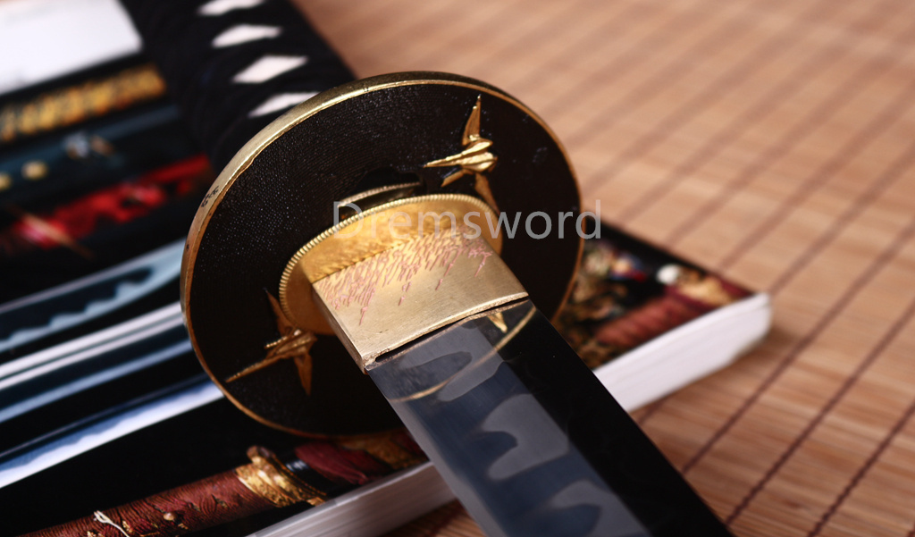 T10 Steel Clay Tempered Hitatsura Katana Japanese Samurai Sword Battle Ready Shinogi Zukuri Full Tang Black