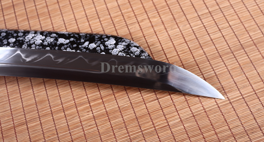 Hand Forge T10 Steel Clay Tempered Naginata Japanese Samurai Battle Sword Sharp Shinogi Zukuri Full Tang Blue