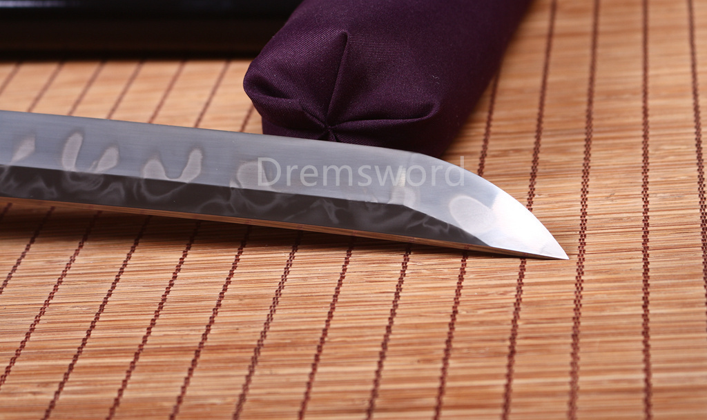 T10 Steel Clay Tempered Hitatsura Katana Japanese Samurai Sword Battle Ready Shinogi Zukuri Full Tang Black