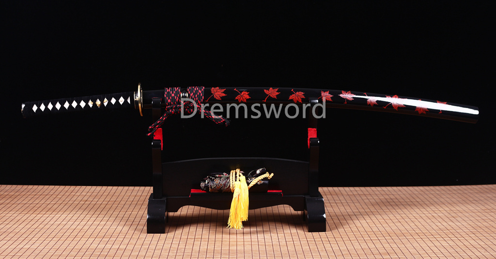 T10 Steel Clay Tempered Hitatsura Katana Japanese Samurai Sword Battle Ready Shinogi Zukuri Full Tang Black