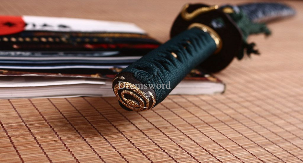 Hand Forge T10 Clay Tempered Steel Nagamaki Japanese Samurai Sword Battle Ready Shinogi Zukuri Full Tang Black And White