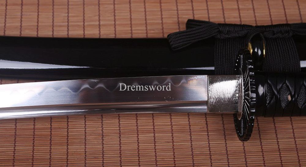 T10 Steel Clay Tempered Japanese Wakizashi Sword Samurai Battle Ready Sharp New SHINOGI-ZUKURI Full Tang Black