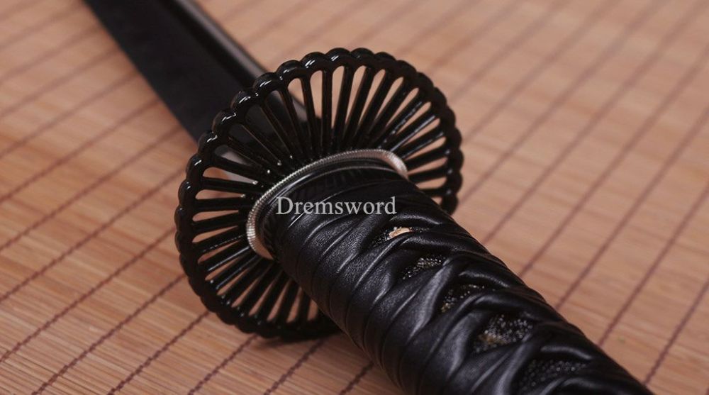 T10 Steel Clay Tempered Japanese Wakizashi Sword Samurai Battle Ready Sharp New SHINOGI-ZUKURI Full Tang Black