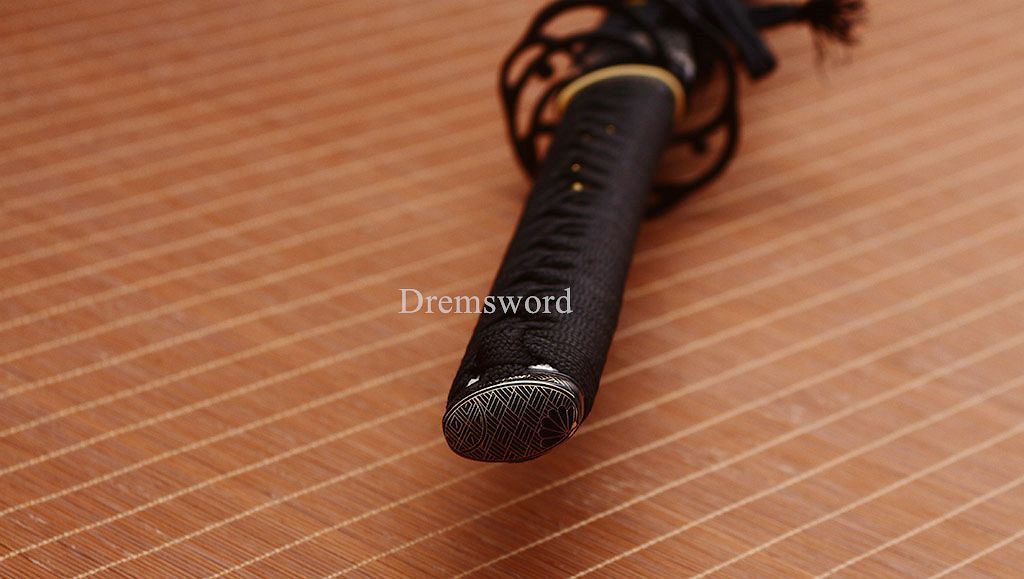 Handmade L6 Steel Katana Japanese Samurai Sword Hadori-polishing Suguha Hamon SHINOGI-ZUKURI Full Tang Black