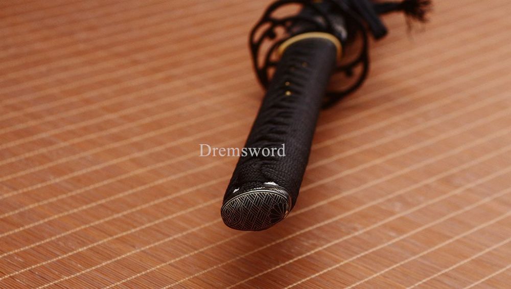 Handmade L6 Steel Katana Japanese Samurai Sword Hadori-polishing Suguha Hamon SHINOGI-ZUKURI Full Tang Black